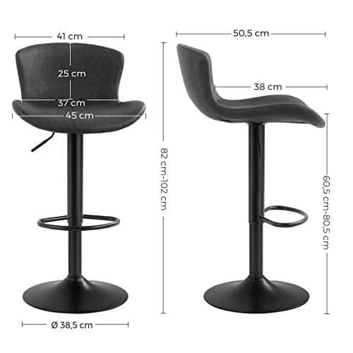 Ergonomiškos baro kėdės su putplasčio užpildu