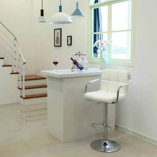 Profesionaliai dygsniuota baro kėdė su atsparia vandeniui oda