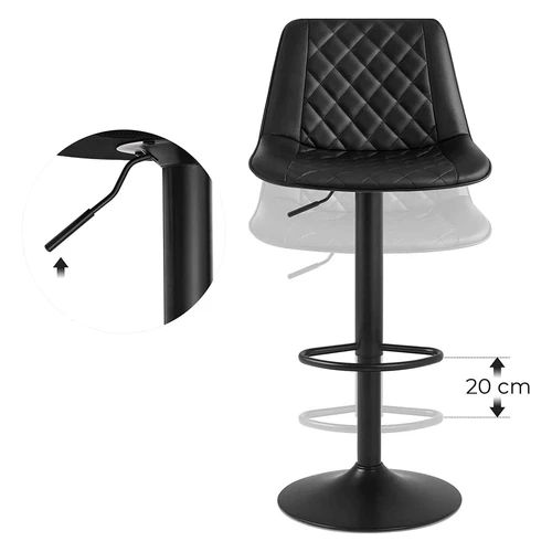 Modernios baro kėdės su reguliuojamu aukščiu