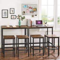 Baro stalas 100 x 40 x 90 cm., ruda/juoda - Baro stalai