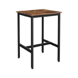 Baro stalas 60 x 60 x 90 cm., ruda/juoda