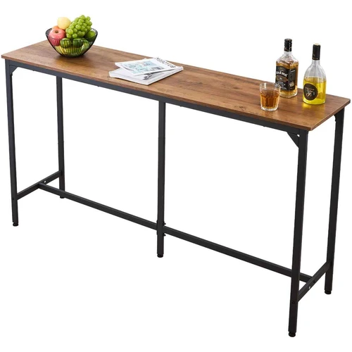 Baro stalas VEVOR BTZ-GW-004, 1 vnt, šviesiai rudos/juodos spalvos, 160 × 39,8 × 91,5 cm