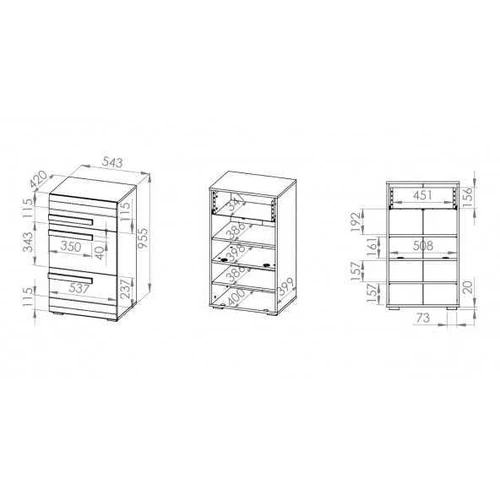 Moderni spinta sniego pušies ir MDF New Grey spalvų derinyje