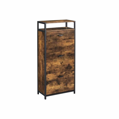 Batų lentyna 60 x 30 x 130 cm., ruda/juoda