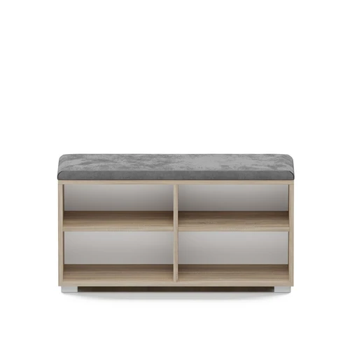 Moderni lentyna sonoma ąžuolo spalva su pilku suoliu