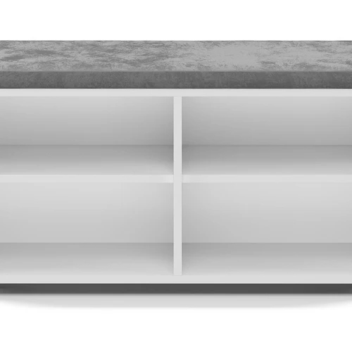 Moderni balta batų lentyna su daiktadėže