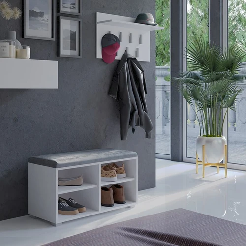 Stabili ir erdvi 4-ų skyrių batų lentyna