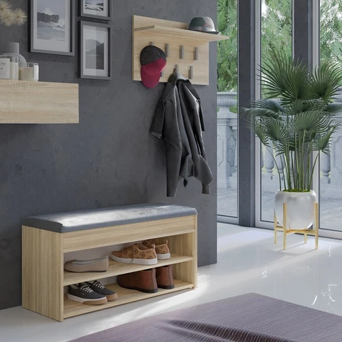 Kompaktiška batų spinta su 2 atvirais skyriais