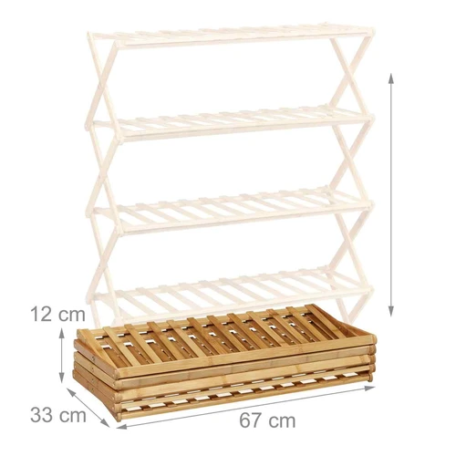 Batų lentyna Relaxdays 10038838.0, 5 lygiai, iki 15 porų, 67 × 89 × 26 cm - Batų dėžės, stovai