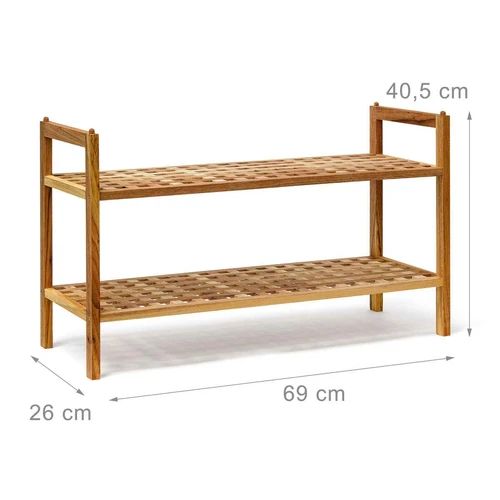 Batų lentyna Relaxdays, 2 lentynos, 69 × 40,5 × 26 cm - Batų dėžės, stovai