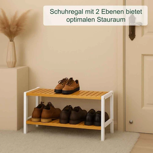 Batų lentyna Relaxdays, 2 lygiai, 70 × 33 × 26 cm - Batų dėžės, stovai