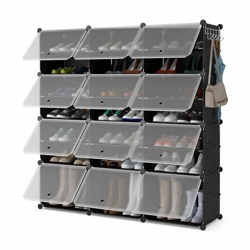 Batų spintelė 124x32x125cm., juodos spalvos