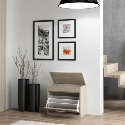 Patogi batų spintelė su paminkštinta sėdimąja dalimi