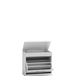 Kompaktiška batų spintelė su 3 skyriais ir atverčiamomis durelėmis