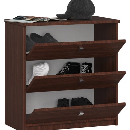 Elegantiška batų spintelė su palenkamais stalčiais