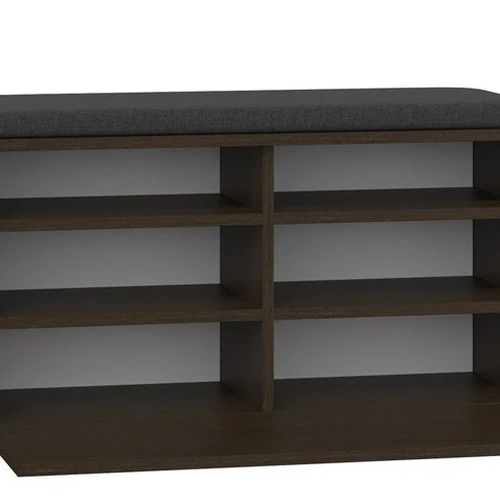 1-ų durų, 6 lentynų batų spintelė rudos spalvos