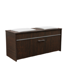 Moderni batų spintelė su aliuminio juostele ir 2 lentynomis