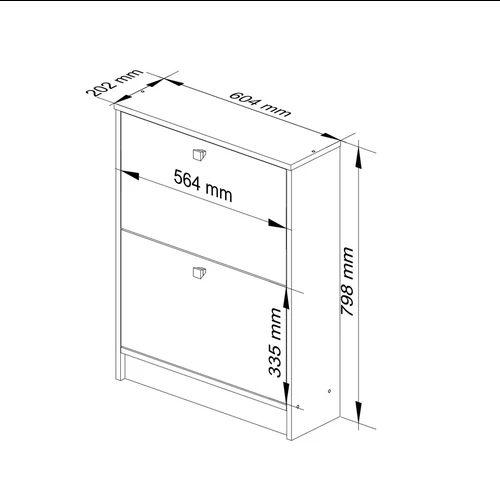 Kokybiška batų spinta iš laminuotos plokštės