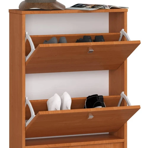 Tvarkinga batų spinta su dviem stalčiais – idealus sprendimas prieškambariui