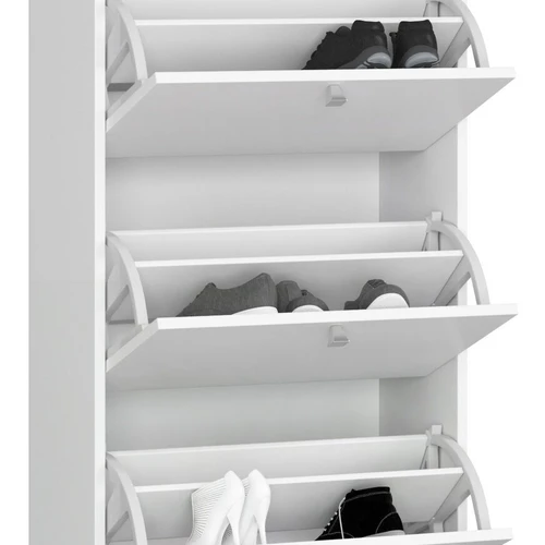 Moderni komoda su 4 stalčiais ir lentynomis