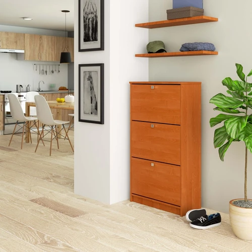 Trinčiai atspari batų spinta su 3 lentynomis