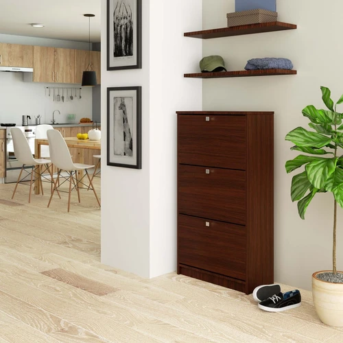 Patvari spintelė su 3 dviejų eilių krepšeliais