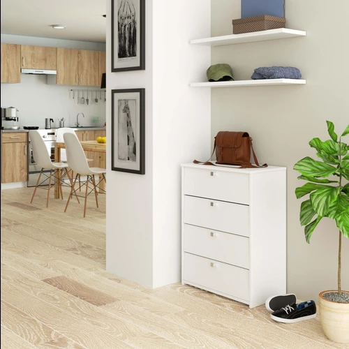 Universalus baltų batų spintelės sprendimas