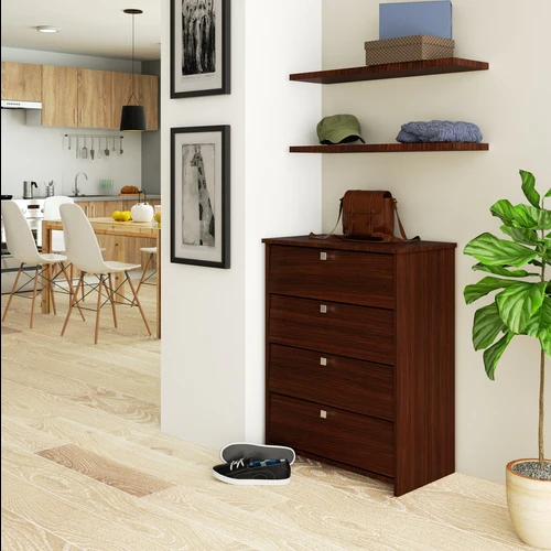 Erdvi batų spintelė su keturiais stalčiais ir atsparia trinčiai danga