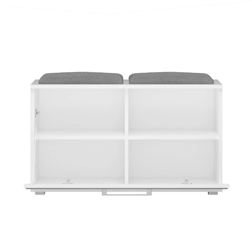 Kompaktiška batų spintelė baltoje matinėje spalvoje