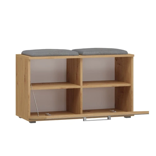 Ergonominė batų spintelė su 4 lentynomis ir minkštu sėdimuoju pagalvėliu