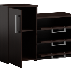 Erdvi batų spintelė su 3 skyriais ir PVC dengtais kraštais