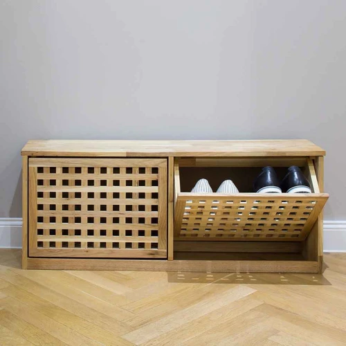 Batų spintelė Relaxdays 10020152.0, iki 4 porų batų, Ruda, 94 × 38 × 20 cm - Batų dėžės, stovai