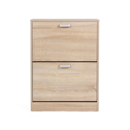 Kompaktiška batų spintelė ąžuolo spalva