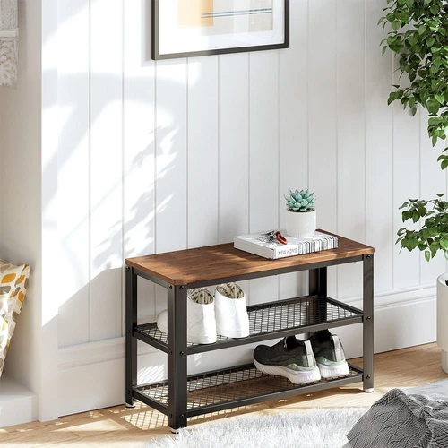 Medžio drožlių plokštės batų lentyna – 90 kg apkrova