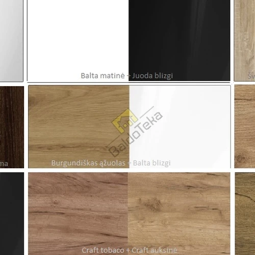 Balta matinė spinta su blizgiomis detalėmis