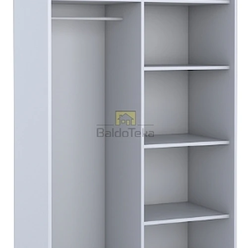 Erdvė šviesaus ąžuolo spinta su veidrodžiu