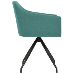Besisukančios valgomojo kėdės, 4 vnt., žalios, audinys - Kėdės