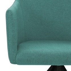 Besisukančios valgomojo kėdės, 4 vnt., žalios, audinys - Kėdės