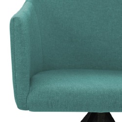 Besisukančios valgomojo kėdės, 6vnt., žalios, audinys - Kėdės