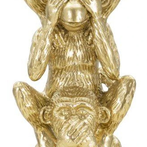 Beždžionėlių dekoracija Mauro Ferretti Monkeys Tower, 3 beždžionėlės, Ø 10,5 × 30 cm