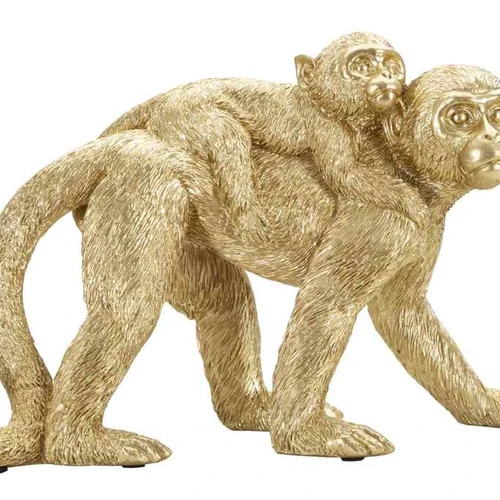 Beždžionės su jaunikliu skulptūra Monkey Mom, 29,5 × 18,5 × 11,5 cm