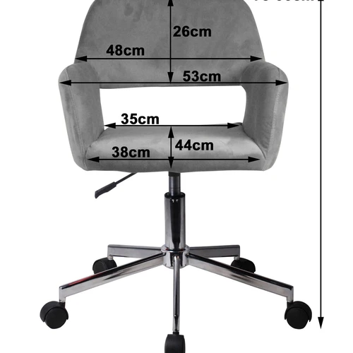 Stilinga pasukama kėdė su veliūru ir keturiomis žvaigždutėmis pagrindu