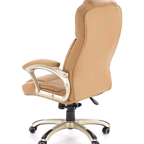 Smėlio spalvos sofos lova su eko odos apmušalu