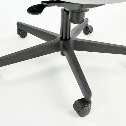 Stumdoma sėdynė su sinchroniniu mechanizmu ir reguliuojamais porankiais