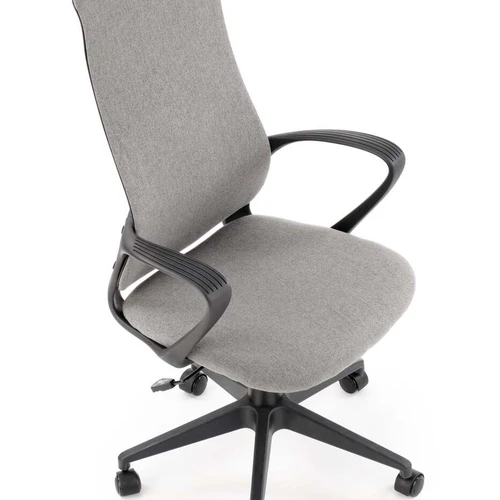 Ergonominė kėdė su TILT mechanizmu ir minkštu pilku audiniu