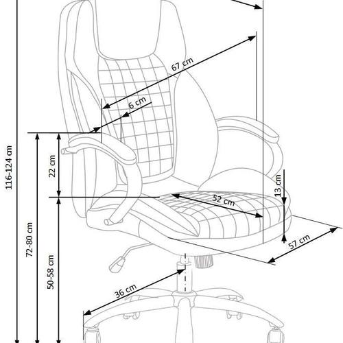 Biuro kėdė su TILT mechanizmu, juoda spalva