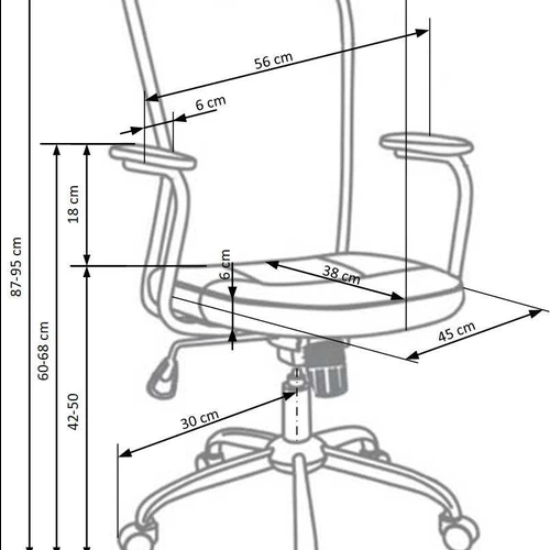 Patogios TILT kėdės su tinkleliu ir minkštu audiniu