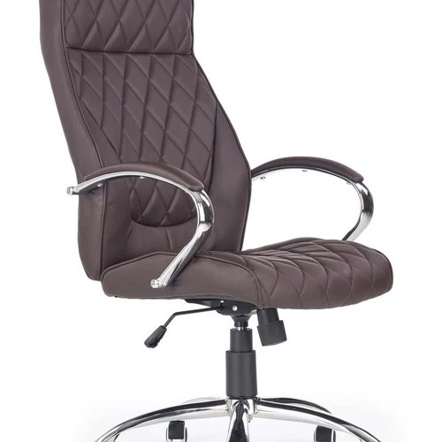 Minkštas fotelis su šokoladine eko oda ir TILT mechanizmu