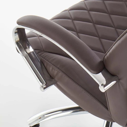 Šiuolaikiškas fotelis su TILT mechanizmu ir šokoladine spalva