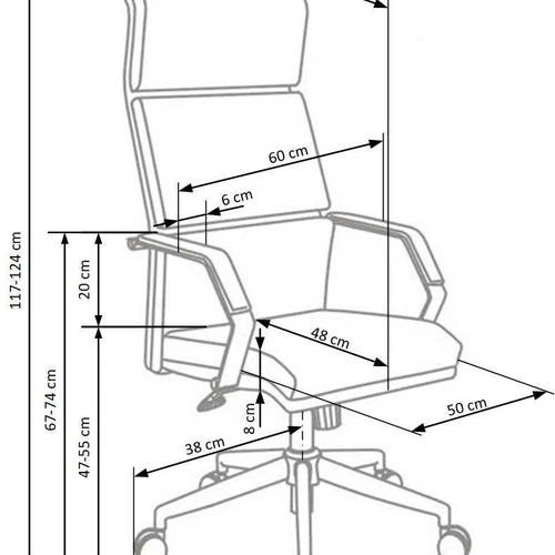 Minkšta eko oda – TILT mechanizmas balta-juoda